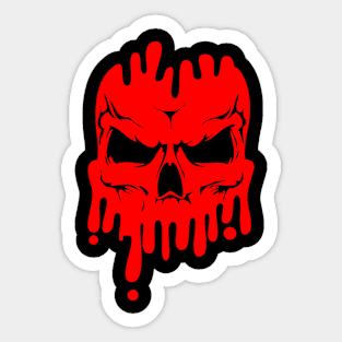 Bloody Skull Design Sticker